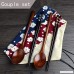 Portable Lunch Tableware Set Wooden Spoon and Chopsticks Cutlery Set with Cloth Carry Bag (RED) - B0753CT5JM